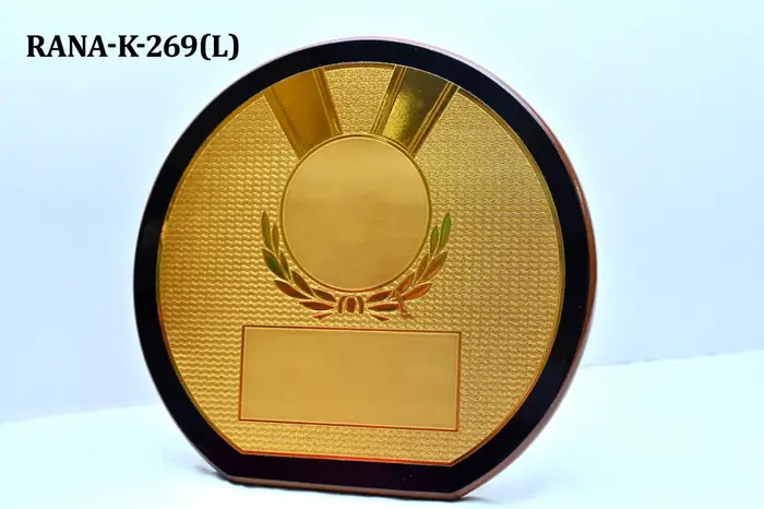 Round achievement award plaque